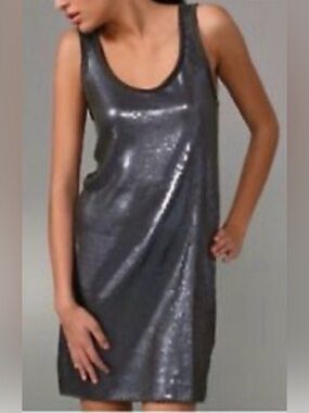 Vince | Sequin sleeveless mini dress Women’s size S gray charcoal sparkly
